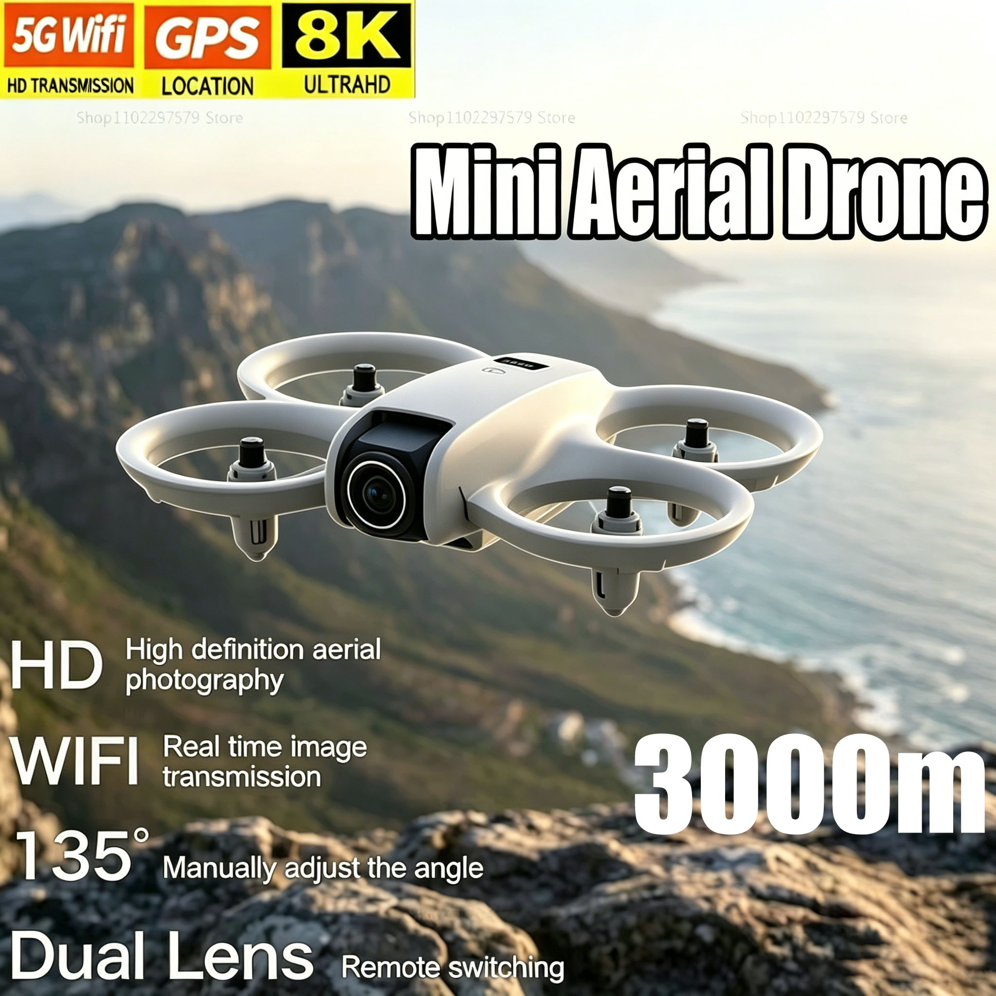 Diy Rc Electronics - Mini Dron con Cámara HD 8K,