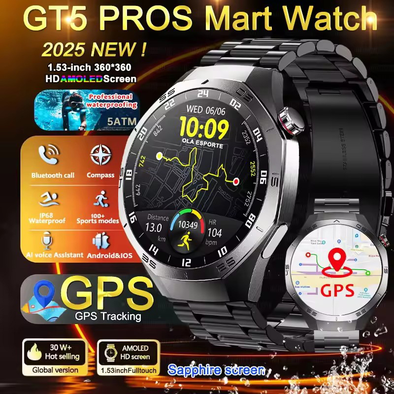 Diy Wearable Electronics - Reloj inteligente redondo con GPS, resistente