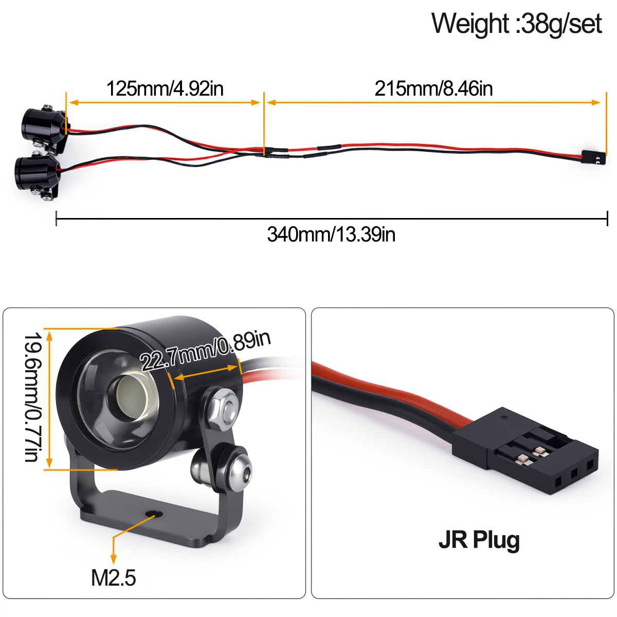 Luz LED para Coche RC, Faro De - Diy Rc Electronics reseña y precio