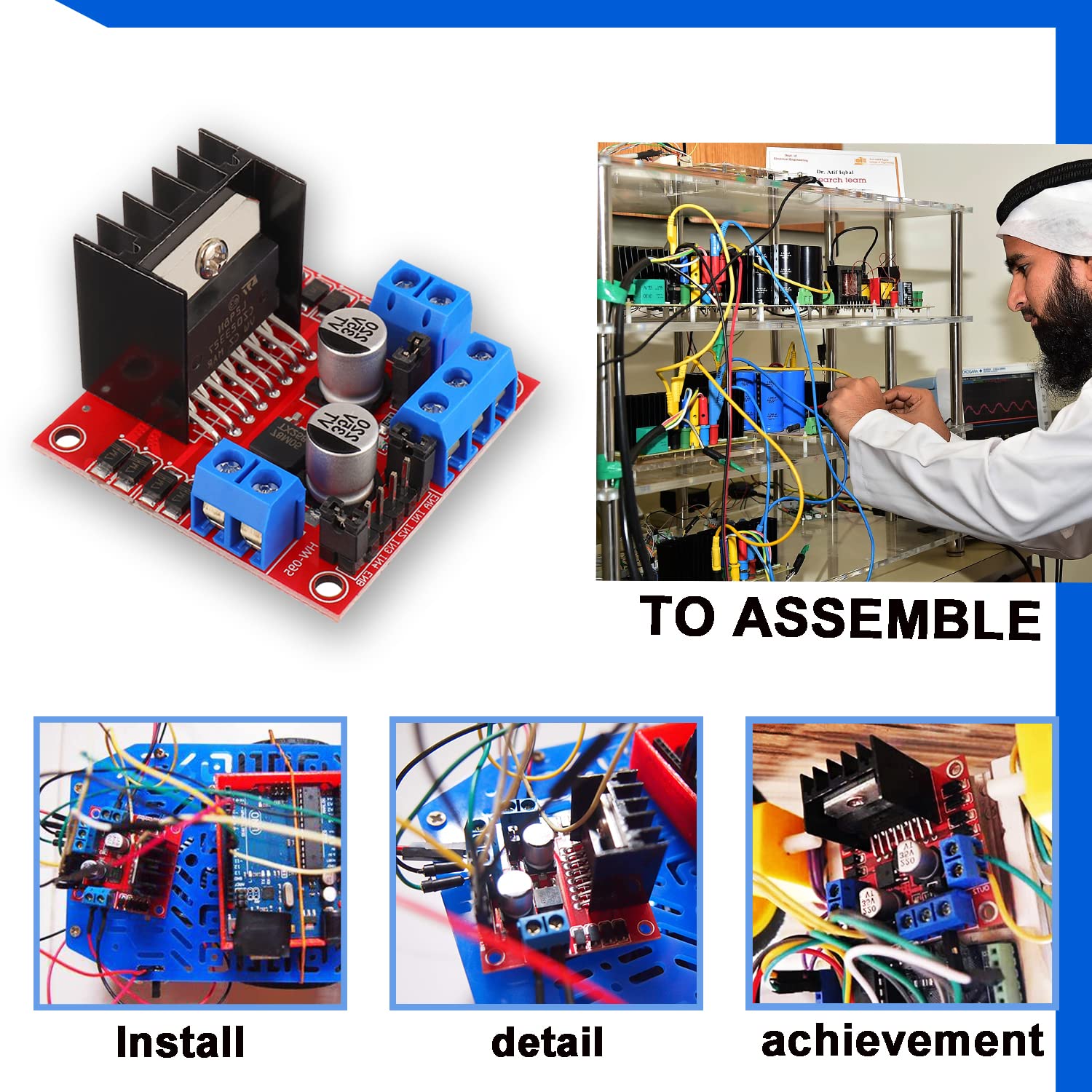 Placa controladora de accionam - L298N Motor Driver reseña y precio