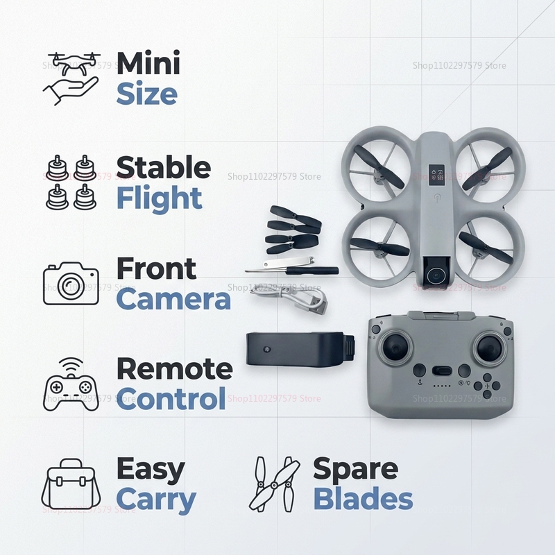 Mini Dron con Cámara HD 8K, FP - Diy Rc Electronics reseña y precio