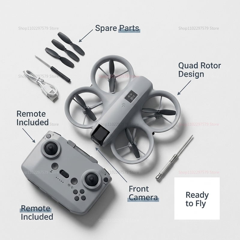 Mini Dron con Cámara HD 8K, FP - Diy Rc Electronics reseña y precio