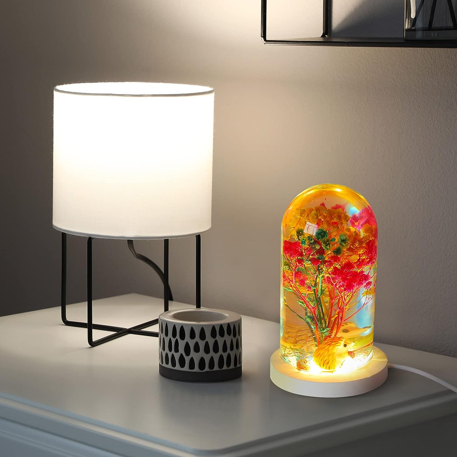 Molde de resina Epoxy de crist - Diy Lamp Electronics reseña y precio