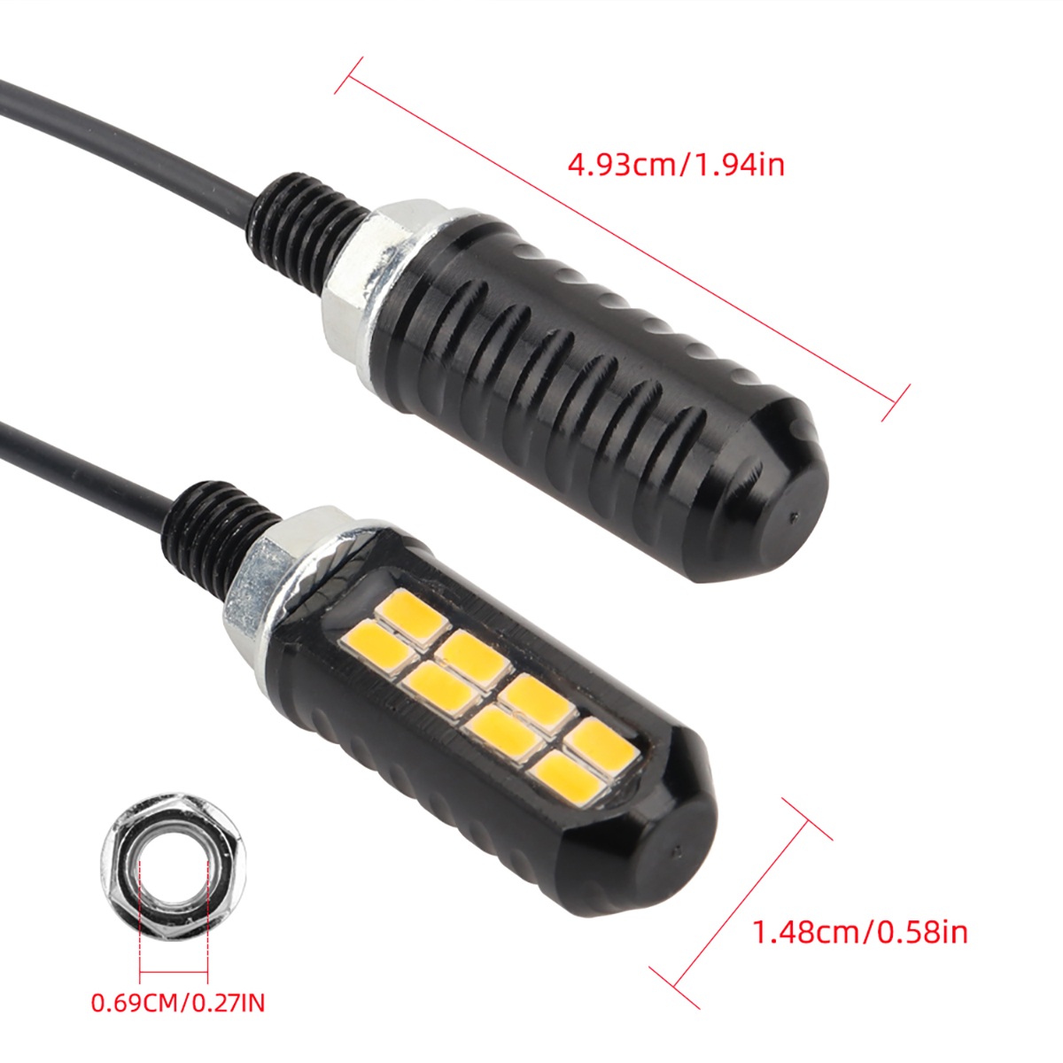 1 par de luces LED para motoci - Diy Lamp Electronics reseña y precio