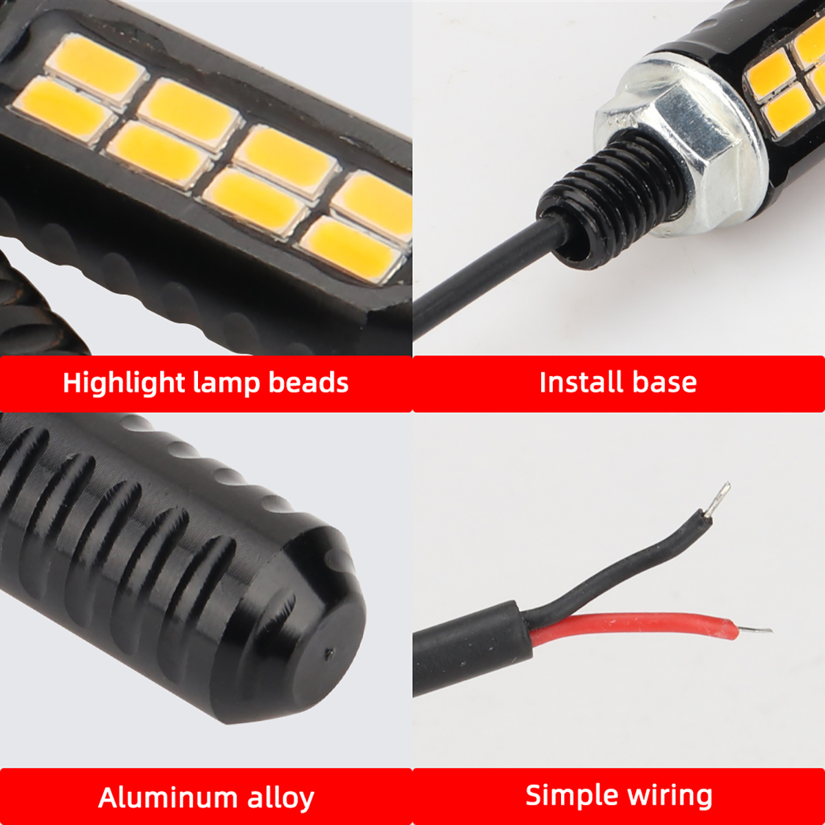 1 par de luces LED para motoci - Diy Lamp Electronics reseña y precio