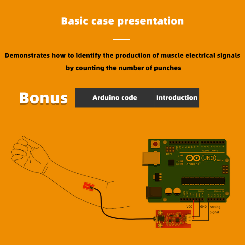 Biosensor EMG biométrico elect - Diy Wearable Electronics reseña y precio