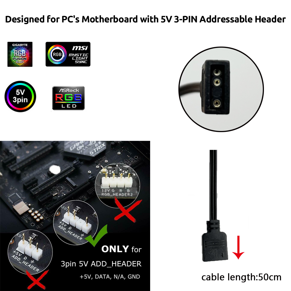 Conector ARGB de 3 Pines y 5V  - Diy Electronics Case reseña y precio